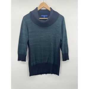 VTG Y2K Women Medium Cowl Neck Sweater 3/4 Sleeve Forest Fairy Grunge Whimsigoth